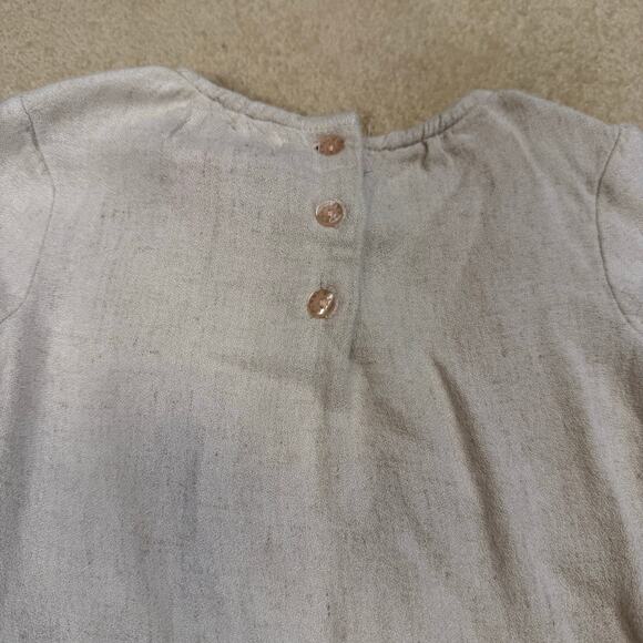 Tommy Bahama Toddler Boho Linen Blend Dress Tassel Neck Embroidered Hem Size 3T - Picture 5 of 7